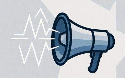 Megaphone icon symbolizing clear communication and brand voice in copywriting.