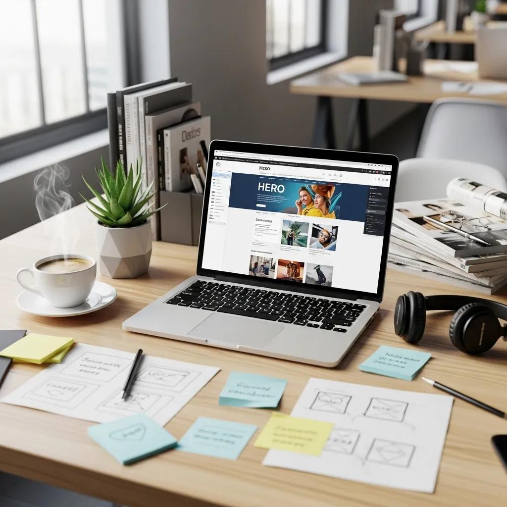 modern-workspace-with-a-laptop-showing-website-editing-emphasizing-productivity-and-creativity-in-copywriting-cfbcd406-fca2-486a-b987-de2661834121.webp Modern workspace with a laptop showing website editing, emphasizing productivity and creativity in copywriting