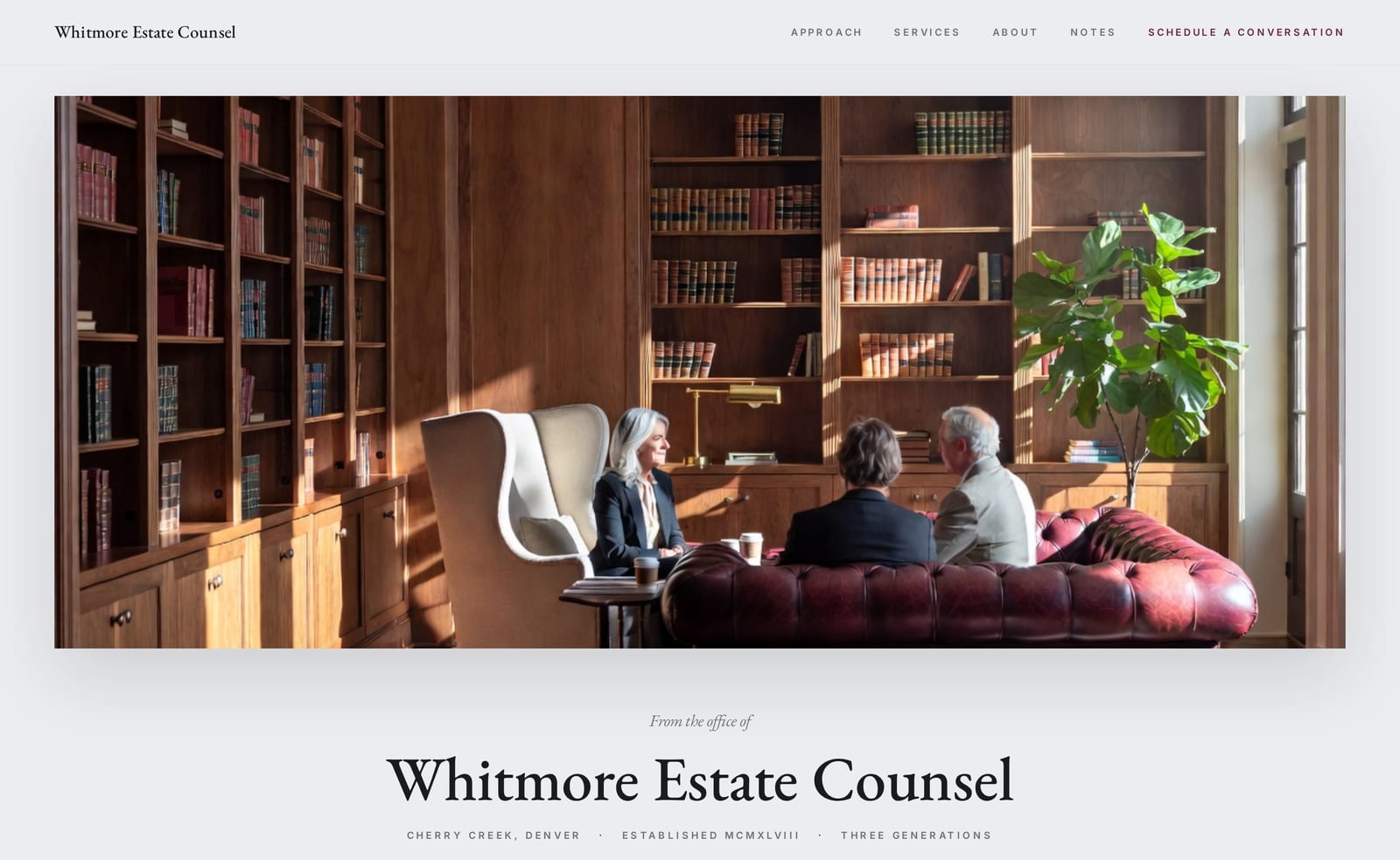 Whitmore Estate Counsel homepage preview